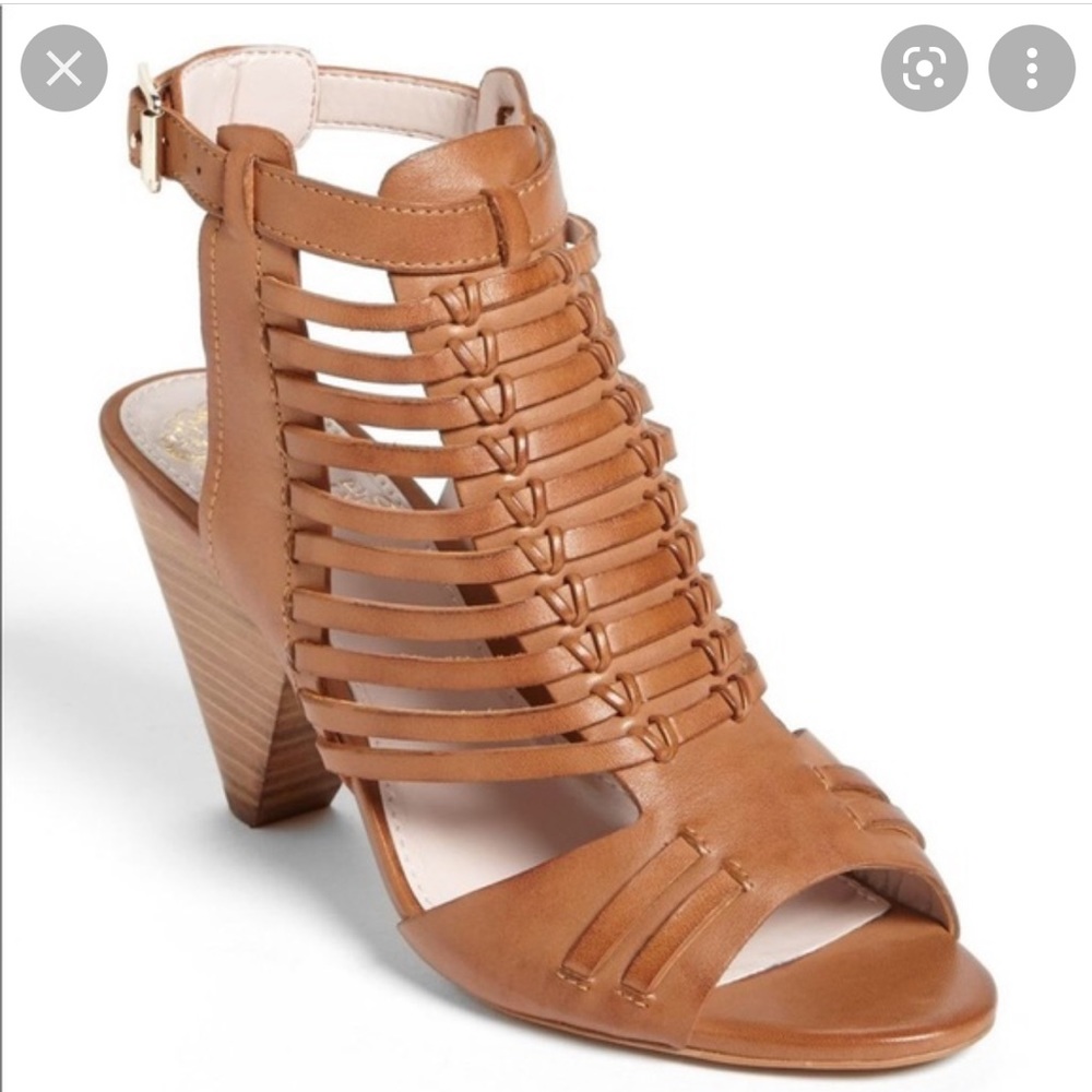Vince Camuto Effel Gladiator Tan Leather Heels Size 10